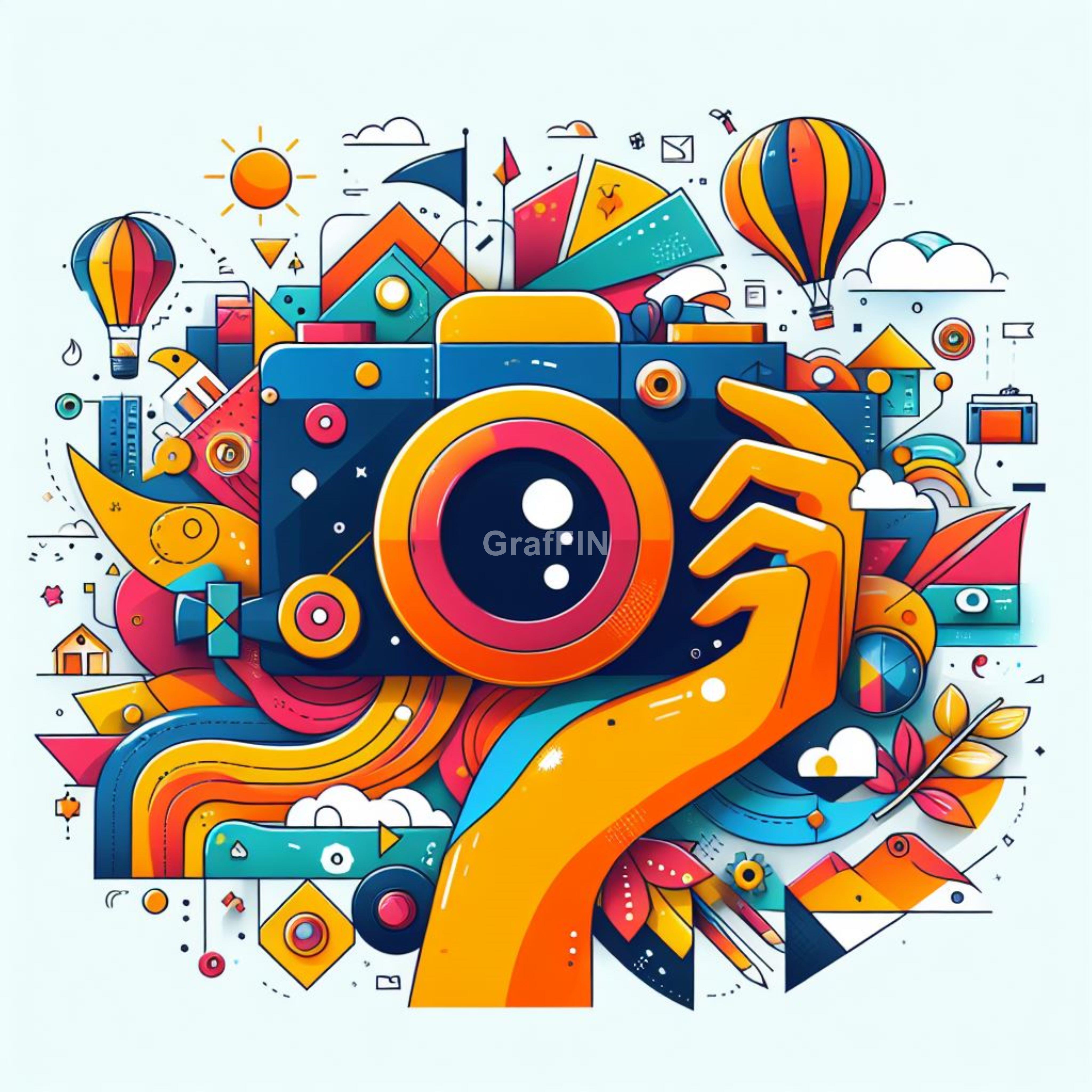 A dynamic visual representation of business promotion strategies, showcasing digital marketing, social media engagement, and brand growth through eye-catching graphics.